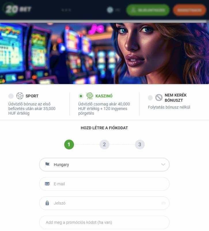 fi&oacute;k regisztr&aacute;ci&oacute;s ablak